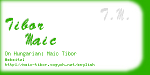 tibor maic business card